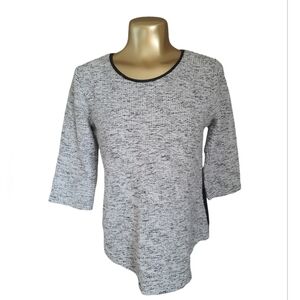 Twik S tweed shirt with leather colar‎